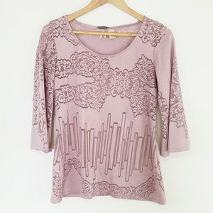 Gimmicks by BKE Blush Lace Top